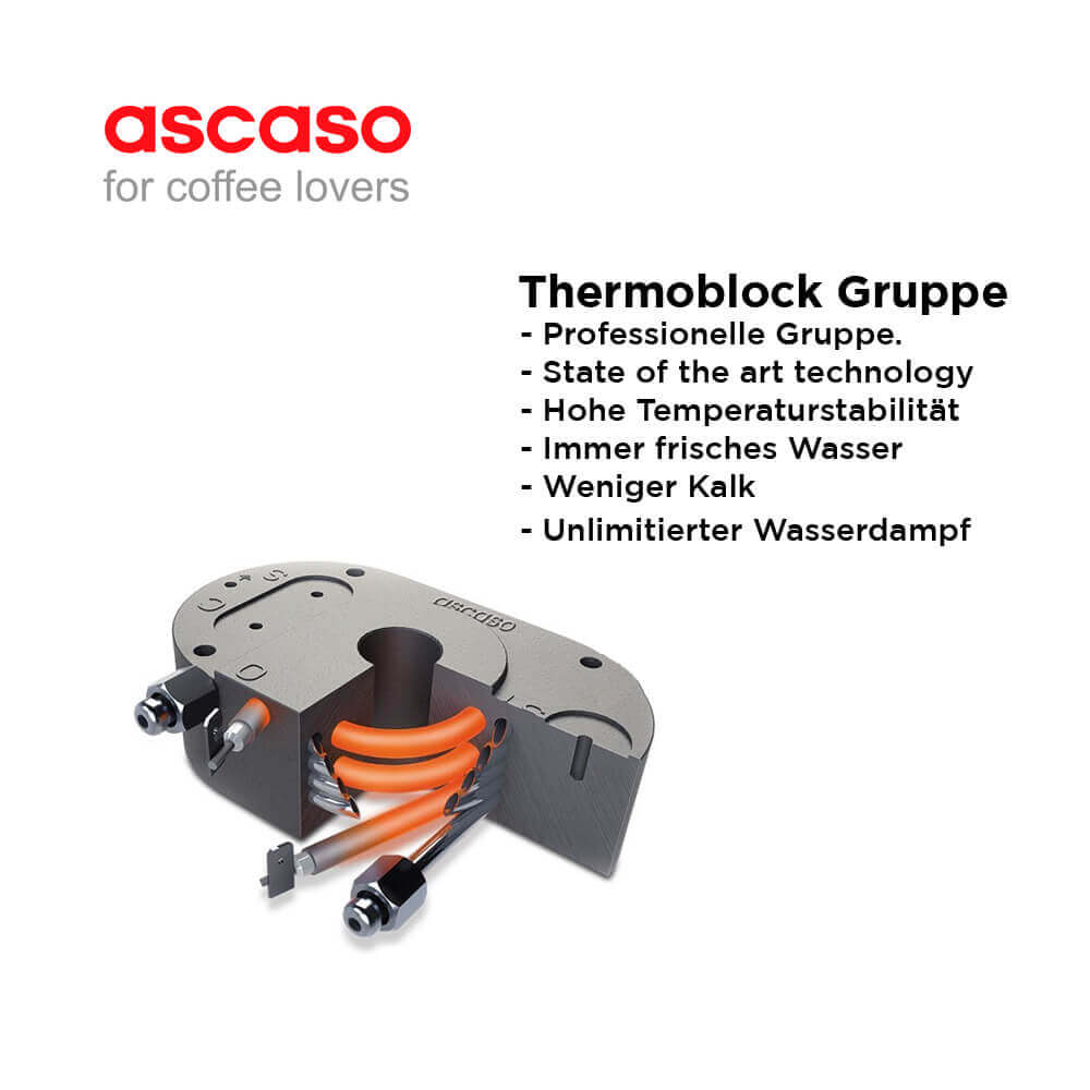 Ascaso Steel DUO Siebträger Kaffeemaschine Thermoblock