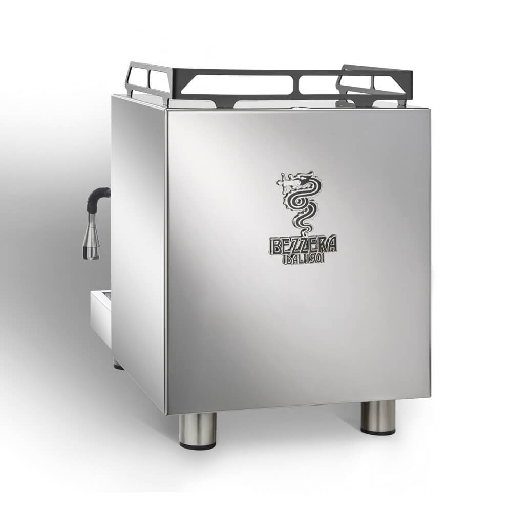 Bezzera Luce Siebtraegermaschine Edelstahl Rückseite